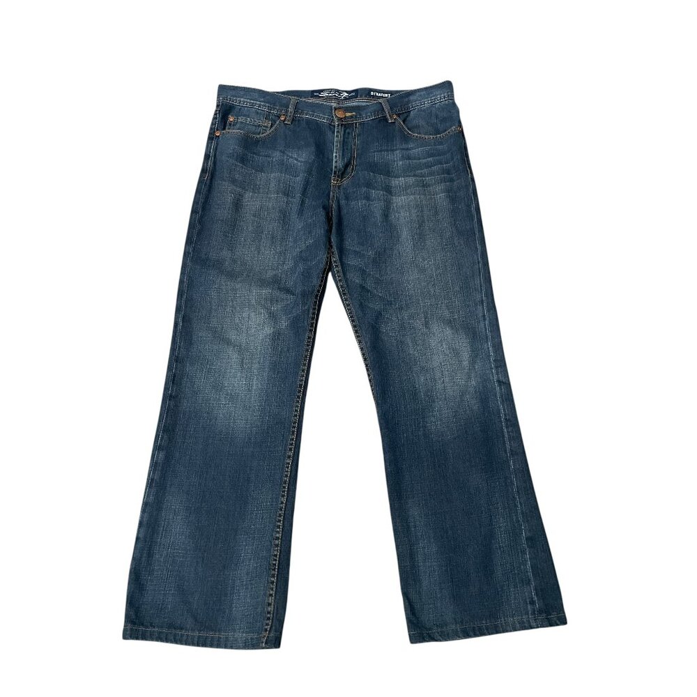 Seven7 Men’s Straight Leg Dark Wash Denim Jeans Size 36x29 (Hemmed from 34L)